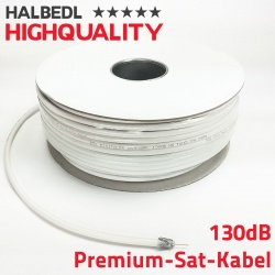 HHQ HalbedlHighQuality Satkabel 130dB 4fach geschirmt Sat-Koaxkabel 100m-Spule
