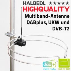 HHQ HalbedlHighQuality Multiband DABplus DVB-T2 UKW Radio-Antenne Runddipol DIGITAL-Super2