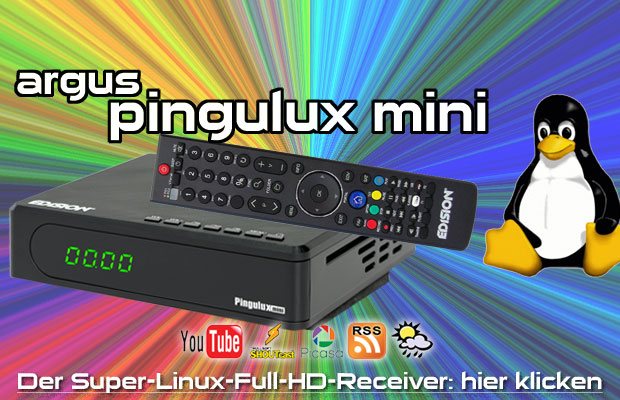 Edision Argus Pingulux Mini - FullHD-Sat-Receiver - HDTV HDMI HBB LAN Linux E2