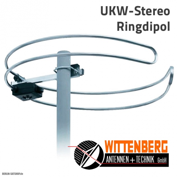 Antenne de toit FM Wittenberg Antennen UKW-RINGDIPOL WB 201 R