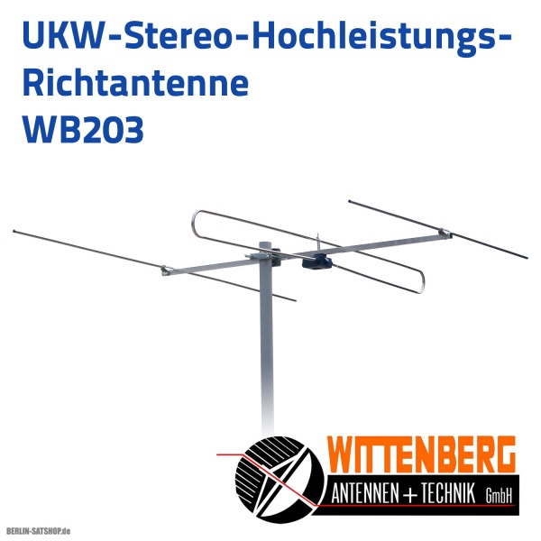 UKW Antenne 3 Elemente Wittenberg WB203 nur 26,95 - Berlin-Satshop