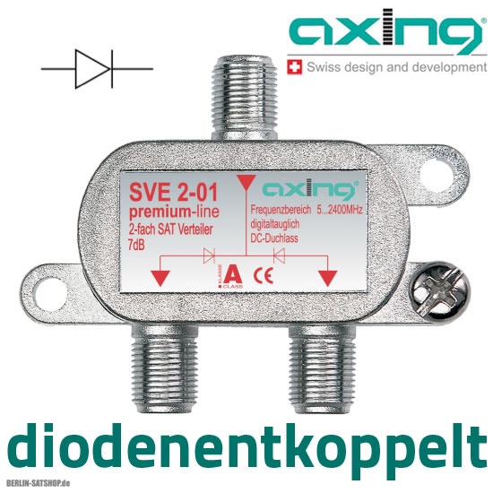 Axing SVE2-01 2-Wege-Verteiler diodenentkoppelt DC-Durchlass Class