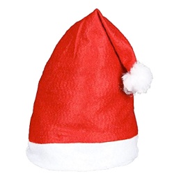 Weihnachtsmütze Nikolausmütze rot mit Bommel