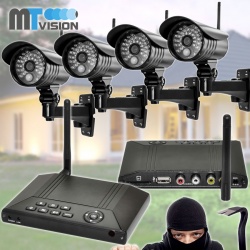 MT Vision HS-401 Funküberwachungskamera-Set 4 Kameras und Empfangseinheit MT Vision HS-401 Funküberwachungskamera-Set 4 Kameras und Empfangseinheit