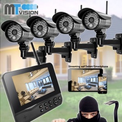 MT Vision HS-410 IP-Netzwerk-Überwachungskamera-Set 4 Kameras und Monitor MT Vision HS-410 IP-Netzwerk-Überwachungskamera-Set 4 Kameras und Monitor