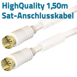 Sat-Anschlußkabel HighQuality 2xF-Stecker vergoldet mit Filter 1,50m Sat-Anschlußkabel HighQuality 2xF-Stecker vergoldet mit Filter 1,50m