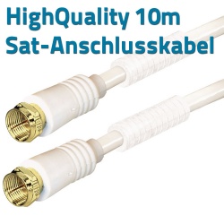 Sat-Anschlußkabel HighQuality 2xF-Stecker vergoldet mit Filter 10m