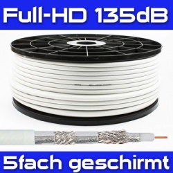 Koaxkabel KHC135-100R 135dB 5fach 100m-Plastikspule Koaxkabel KHC135-100R 135dB 5fach 100m-Plastikspule