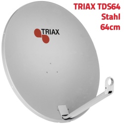 Triax TDS64 hellgrau - Qualitäts-Sat-Antenne Stahl 64cm Triax TDS64 hellgrau - Qualitäts-Sat-Antenne Stahl 64cm