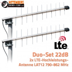 Wittenberg Duoset 2x LAT22 LTE-Antenne LAT 22 Empfangsset 22dB