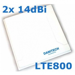 LTE-Antenne Danitech Quadrat Planar Doppelantenne 2x Nf 800MHz LTE 2x 14dBi Dual LTE-Antenne Danitech Quadrat Planar Doppelantenne 2x Nf 800MHz LTE 2x 14dBi Dual