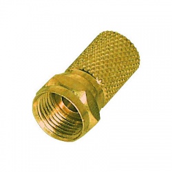 F-Stecker 8mm vergoldet