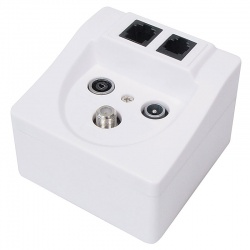 Multimedia-Anschlussdose FD11 SET für TV Radio SAT RJ45 RJ11 Fd11Set Multimedia-Anschlussdose FD11 SET für TV Radio SAT RJ45 RJ11 Fd11Set